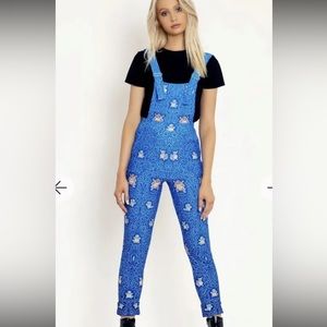 BLACKMILK X POKEMON SQUIRTLE OVERALLS‎ JUMPSUIT XS Blue NWOT